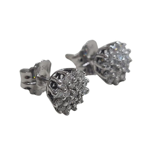 Boucles d'oreilles Boucles d’oreilles en or blanc 18 carats et diamants 58 Facettes PE551