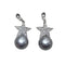 Boucles d'oreilles Boucles d'oreilles en perles avec étoile en diamants en or blanc et jaune 18 carats 58 Facettes PE238TA159