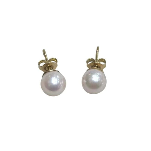 Boucles d'oreilles Boucles d'oreilles en perles avec étoile en diamants en or blanc et jaune 18 carats 58 Facettes PE238TA159