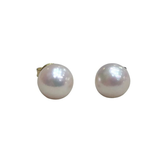 Boucles d'oreilles Boucles d'oreilles en perles avec étoile en diamants en or blanc et jaune 18 carats 58 Facettes PE238TA159