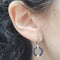 Boucles d'oreilles Boucles d'oreilles en or blanc 18 carats avec saphirs et diamants 58 Facettes PE697