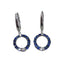 Boucles d'oreilles Boucles d'oreilles en or blanc 18 carats avec saphirs et diamants 58 Facettes PE697