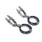 Boucles d'oreilles Boucles d'oreilles en or blanc 18 carats avec saphirs et diamants 58 Facettes PE697