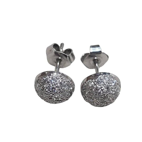 Boucles d'oreilles Boucles d’oreilles en or blanc 18 carats et diamants taille brillant 58 Facettes PE946