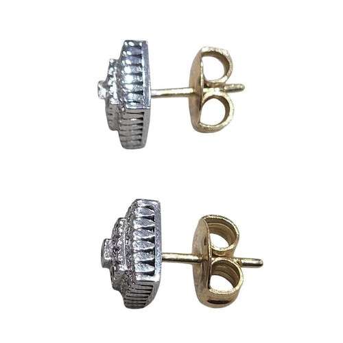 Boucles d'oreilles Boucles d’oreilles rubis et diamants en or blanc et jaune 18 carats 58 Facettes PE649