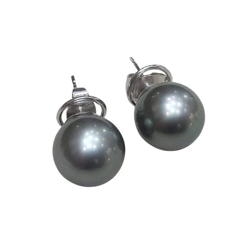 Boucles d'oreilles Boucles d'oreilles en perles de Tahiti en or blanc 18 carats 58 Facettes TA129