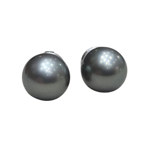 Boucles d'oreilles Boucles d'oreilles en perles de Tahiti en or blanc 18 carats 58 Facettes TA129