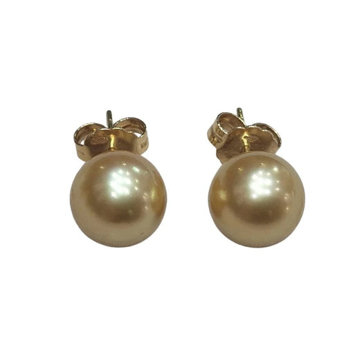 Boucles d'oreilles Boucles d’oreilles en or avec perles australiennes dorées 10,5–11 mm 58 Facettes TA50