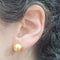 Boucles d'oreilles Boucles d’oreilles en or avec perles australiennes dorées 10,5–11 mm 58 Facettes TA50