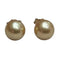 Boucles d'oreilles Boucles d’oreilles en or avec perles australiennes dorées 10,5–11 mm 58 Facettes TA50
