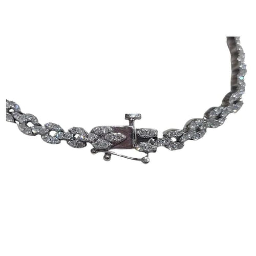 Bracelet Bracelet en or blanc 18 carats et diamants 58 Facettes P19