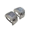 Boucles d'oreilles Boucles d'oreilles en or blanc 18 carats avec diamants et saphirs 58 Facettes PE198