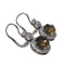 Boucles d'oreilles Boucles d'oreilles en or blanc 18 carats avec diamants et quartz fumé 58 Facettes PE255