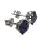Boucles d'oreilles Boucles d'oreilles en or blanc 18 carats et iolites 58 Facettes T402
