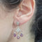 Boucles d'oreilles Boucles d’oreilles briolette en or blanc 18 carats, améthystes et diamants 58 Facettes PE197