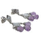 Boucles d'oreilles Boucles d’oreilles briolette en or blanc 18 carats, améthystes et diamants 58 Facettes PE197