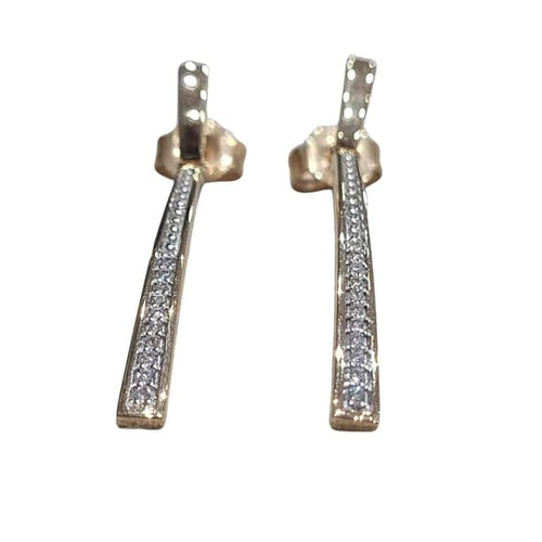 Boucles d'oreilles Boucles d’oreilles en or rose 18 carats et diamants taille brillant 58 Facettes PE859