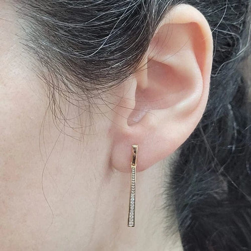 Boucles d'oreilles Boucles d’oreilles en or rose 18 carats et diamants taille brillant 58 Facettes PE859
