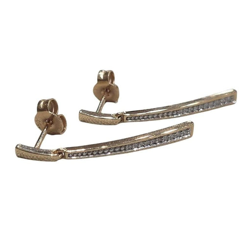 Boucles d'oreilles Boucles d’oreilles en or rose 18 carats et diamants taille brillant 58 Facettes PE859