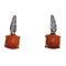 Boucles d'oreilles Boucles d’oreilles démontables en or blanc et rose 18 ct, corail et diamants 58 Facettes PE435PE3438