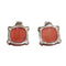 Boucles d'oreilles Boucles d’oreilles démontables en or blanc et rose 18 ct, corail et diamants 58 Facettes PE435PE3438