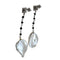 Boucles d'oreilles Boucles d’oreilles en or blanc 18 carats avec perles, spinelles et diamants noirs 58 Facettes T518