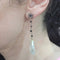 Boucles d'oreilles Boucles d’oreilles en or blanc 18 carats avec perles, spinelles et diamants noirs 58 Facettes T518
