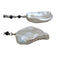 Boucles d'oreilles Boucles d’oreilles en or blanc 18 carats avec perles, spinelles et diamants noirs 58 Facettes T518