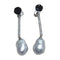 Boucles d'oreilles Boucles d’oreilles démontables en or blanc 18k, perles, diamants et onyx 58 Facettes TA73T364