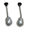 Boucles d'oreilles Boucles d’oreilles démontables en or blanc 18k, perles, diamants et onyx 58 Facettes TA73T364