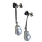 Boucles d'oreilles Boucles d’oreilles démontables en or blanc 18k, perles, diamants et onyx 58 Facettes TA73T364