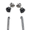 Boucles d'oreilles Boucles d’oreilles démontables en or blanc 18k, perles, diamants et onyx 58 Facettes TA73T364