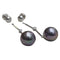 Boucles d'oreilles Boucles d’oreilles en or blanc 18 carats, perles de Tahiti et diamants 58 Facettes T016PE754