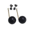 Boucles d'oreilles Boucles d’oreilles démontables en or jaune 18 carats, corail noir et diamants noirs 58 Facettes PE348T222