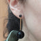 Boucles d'oreilles Boucles d’oreilles démontables en or jaune 18 carats, corail noir et diamants noirs 58 Facettes PE348T222