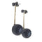 Boucles d'oreilles Boucles d’oreilles démontables en or jaune 18 carats, corail noir et diamants noirs 58 Facettes PE348T222