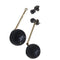 Boucles d'oreilles Boucles d’oreilles démontables en or jaune 18 carats, corail noir et diamants noirs 58 Facettes PE348T222