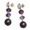 Boucles d'oreilles Boucles d'oreilles en or jaune 18 carats avec perles, opales et fluorites 58 Facettes PE671