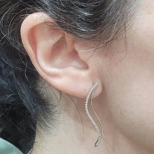 Boucles d'oreilles Boucles d’oreilles démontables en or blanc 18k et quartz fumé 58 Facettes T112