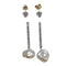 Boucles d'oreilles Boucles d’oreilles pendantes démontables en or blanc et jaune 18 ct, perles et diamants 58 Facettes T194T194