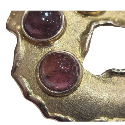 Pendentif Pendentif en or jaune 18 carats et tourmalines roses 58 Facettes TA165