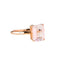 Bague 53 Bague en or rose 18 carats avec kunzite et diamant 58 Facettes BOR40