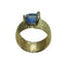 Bague Bague en or jaune 18 carats avec cyanite 58 Facettes BOR50