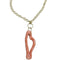 Collier Pendentif corail naturel avec chaîne en or jaune 18 carats 58 Facettes COV1259