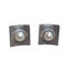 Boucles d'oreilles Boucles d'oreilles carrées en or blanc 18 carats et perles Akoya 58 Facettes PE648