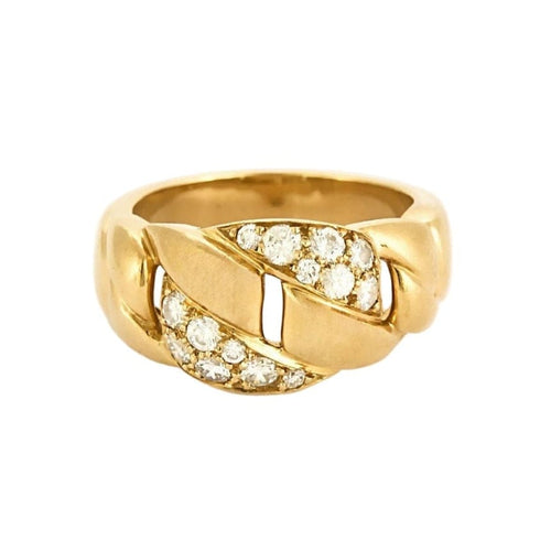Bague 50.5 Cartier Bergame - Bague en or jaune et diamants 58 Facettes 58FC14-2