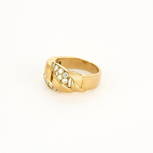 Bague 50.5 Cartier Bergame - Bague en or jaune et diamants 58 Facettes 58FC14-2