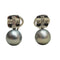Boucles d'oreilles Boucles d’oreilles en or blanc 18 carats, perles de Tahiti et diamants 58 Facettes PE202
