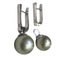 Boucles d'oreilles Boucles d'oreilles détachables en or blanc 18 carats, perles de Tahiti et diamants 58 Facettes T105