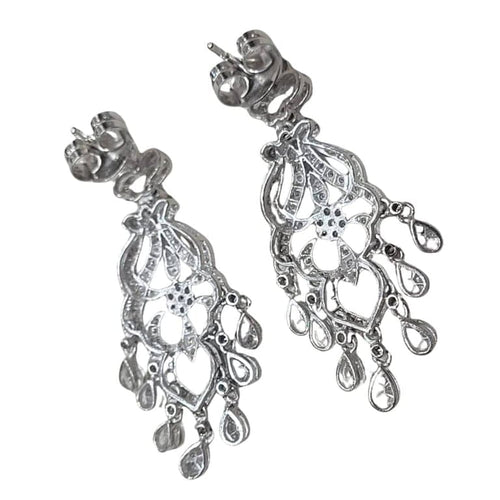 Boucles d'oreilles Boucles d'oreilles Art déco en or blanc 18 carats et diamants 58 Facettes PE501